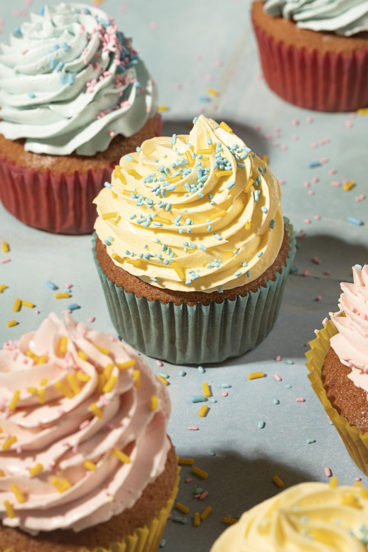 cupcakes-with-glaze-assortment-high-angle